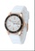 EGLANTINE 金色 EGLANTINE® Vanessa 女士鍍玫瑰金鋼質石英手錶，黑色橡膠錶帶上的白色橡膠表圈 FE800AC94FE3E9GS_1