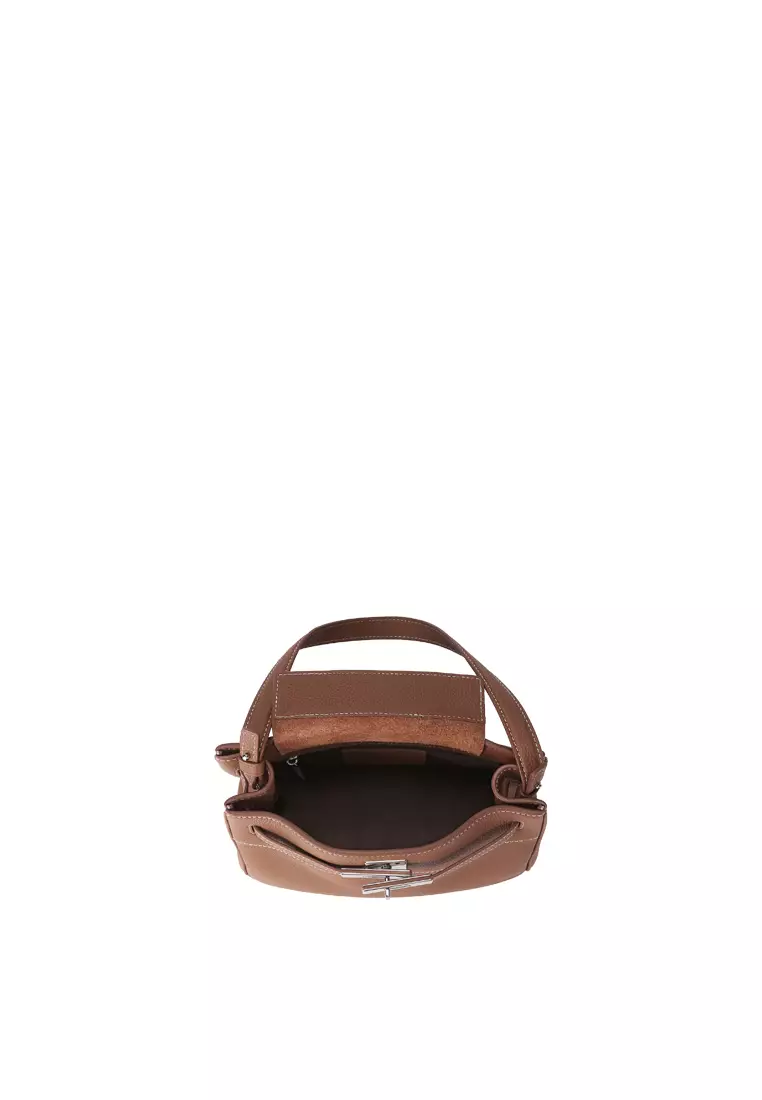 SAOIRSE Soft Structural 扣子皮帶迷你袋 II - 焦糖色