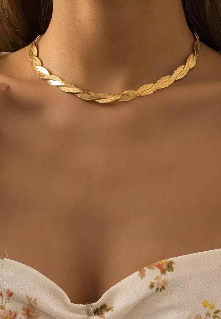 Gold rope choker on sale necklace