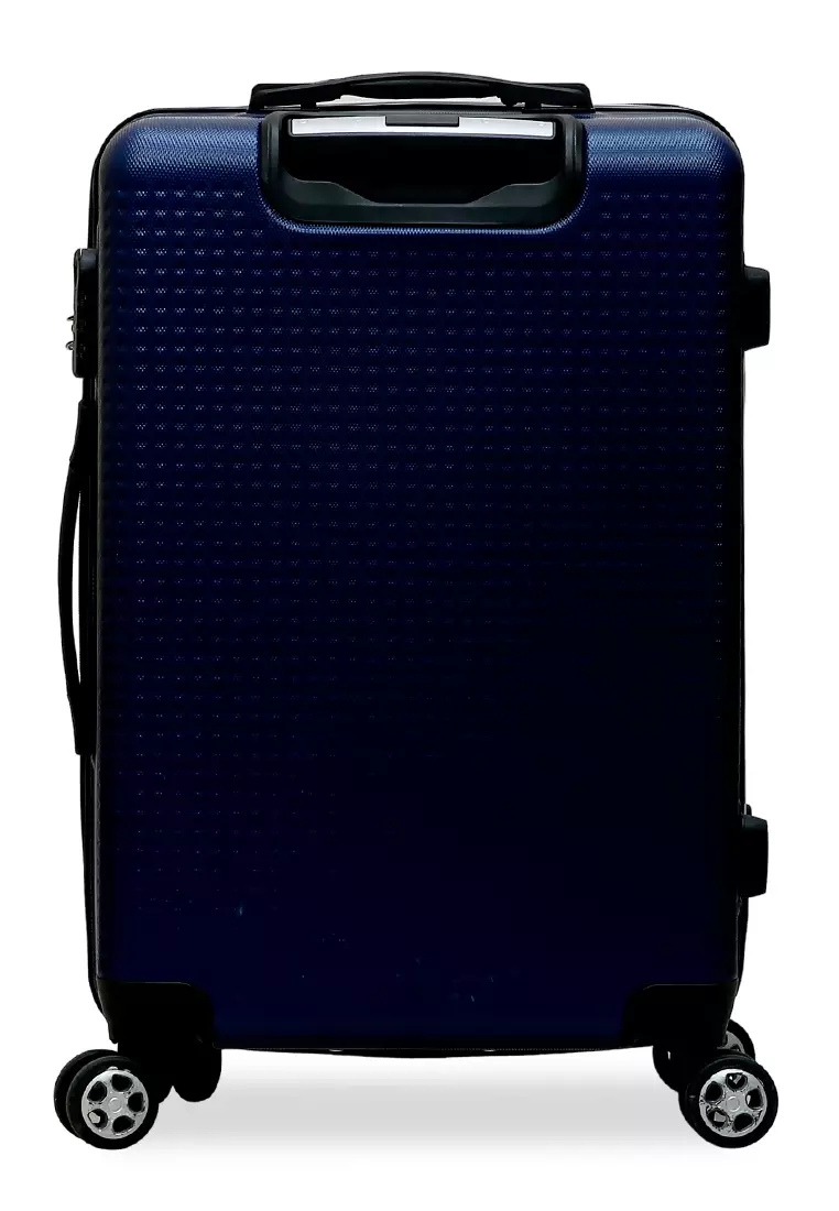 Isvara Tas Koper Hardcase One Set Unisex Large Compartment Suitcase Code Lock System Material ABS+PVC Coated ORIGINAL - Navy