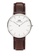 Daniel Wellington silver Classic Bristol 36mm Watch - White dial Leather starp - Sliver - Unisex watch - DW Watch for women and men - Unisex 9BC50AC0D0BCC6GS_1