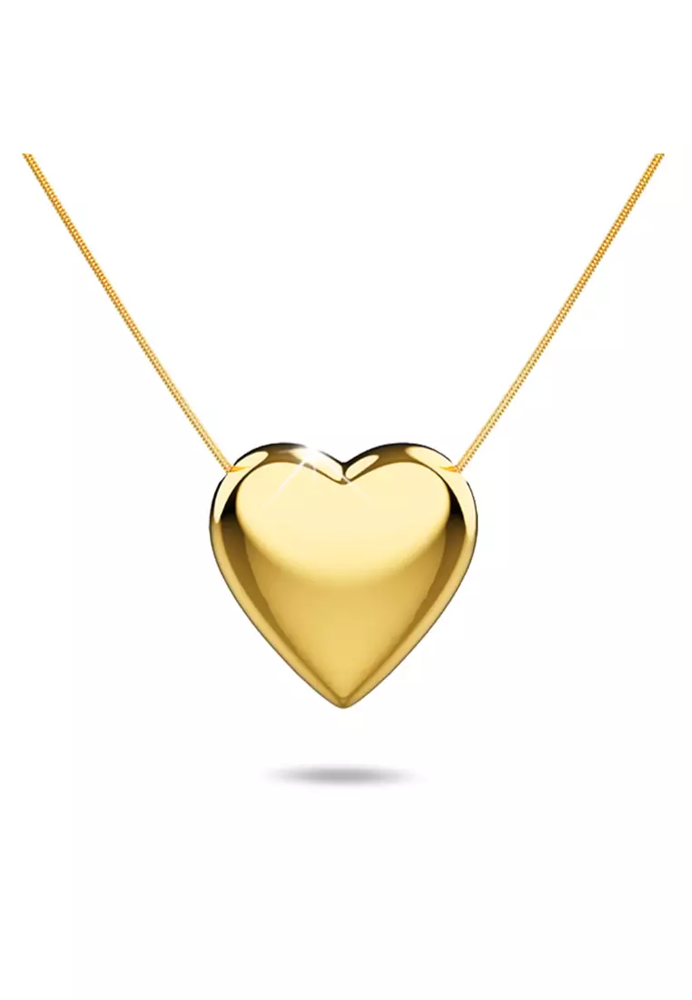 Real gold heart hot sale locket necklace