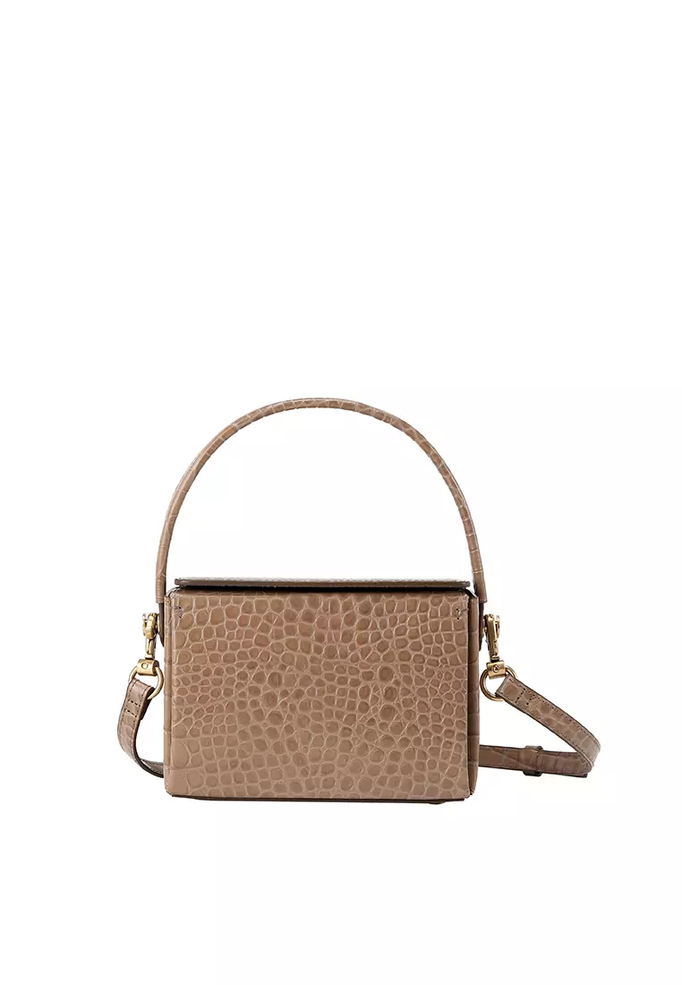 Duo buckle discount croc shoulder bag