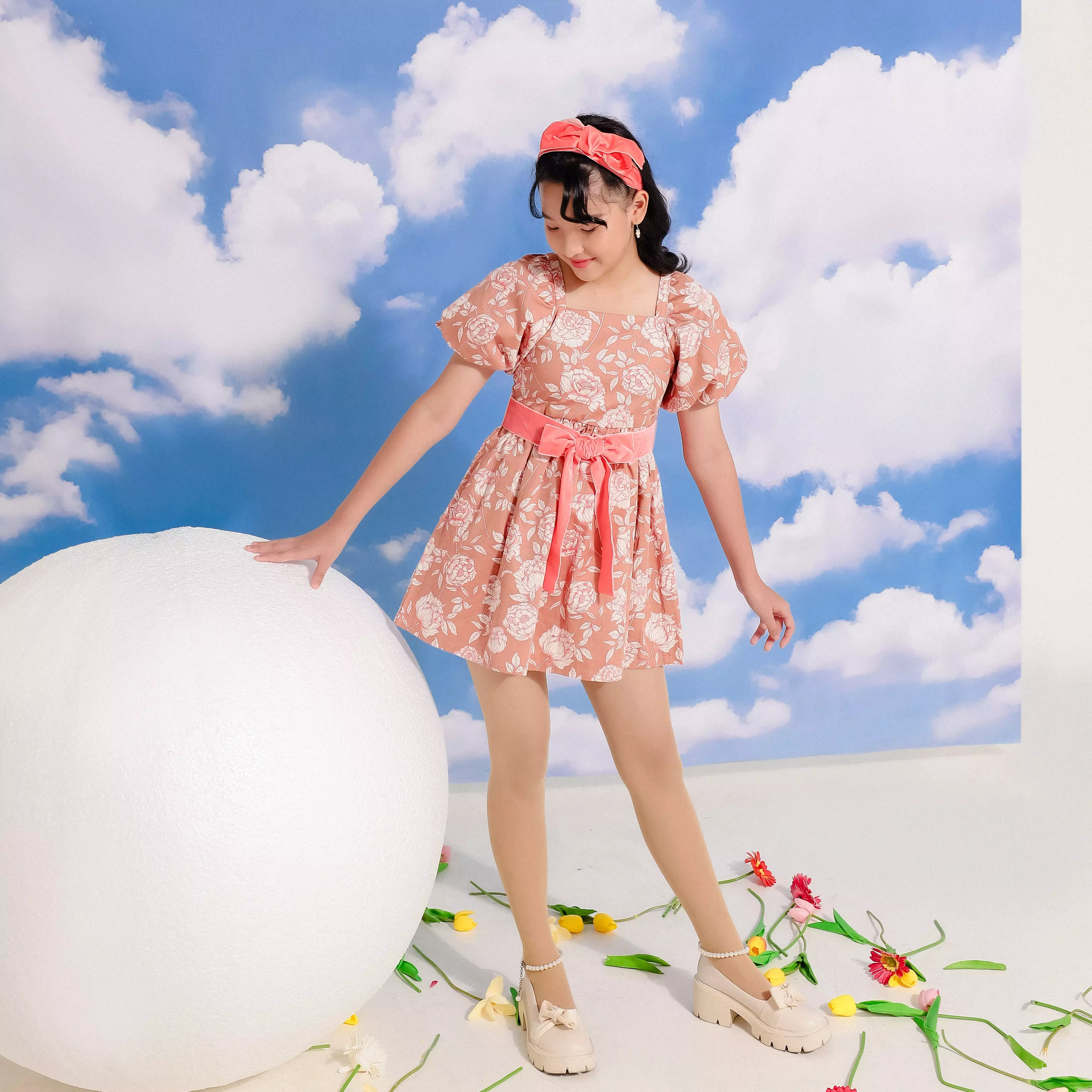 Gingersnaps Sunset Soiree Dress Brown - Dress Anak Perempuan (Coklat)