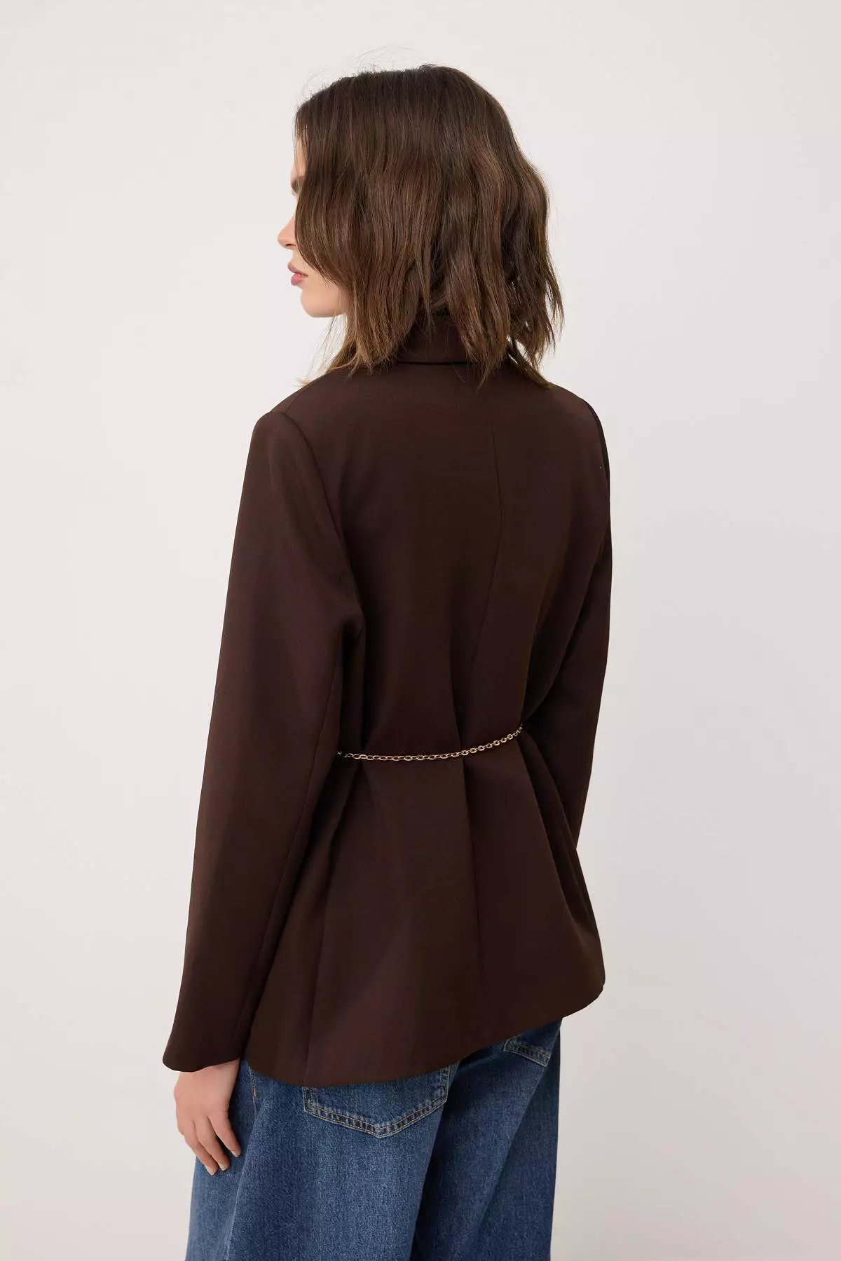 Brown Blazer Jacket Twoss26Bc49