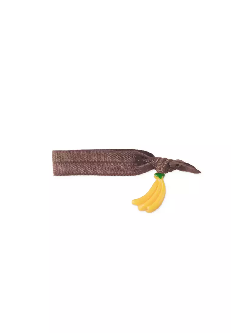 Girls Hair Ties Set With Embro Patch And Acrylic Fruit