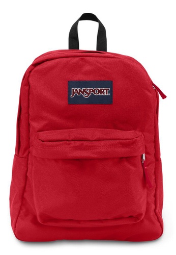 jansport superbreak backpack red tape 25l