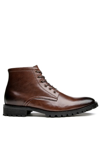 Twenty Eight Shoes brown Vintage Leather Boots KB2032 8B9D6SHB554206GS_1