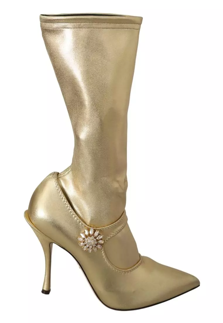 Gold on sale sock booties