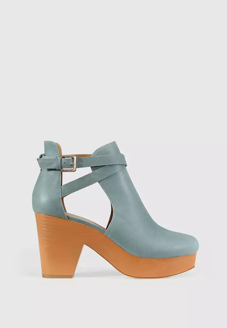 Discount on Belle & Bloom  shoes - SKU: Fearless Clog Ankle Boot - Stonewash Blue