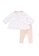 Du Pareil Au Même (DPAM) white Heart Print Blouse with Leggings Set D0153KA9043CF3GS_2