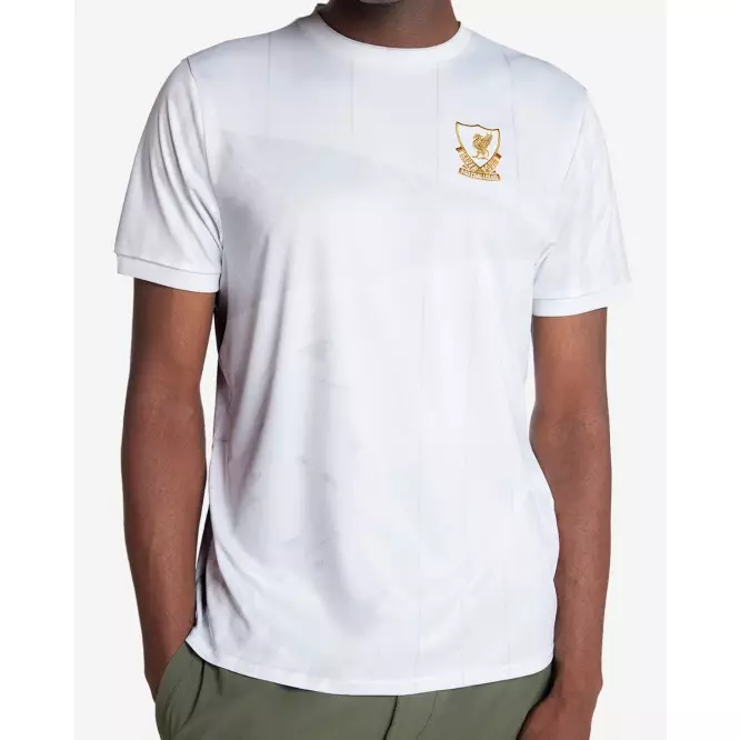 Liverpool FC LFC Mens Mashup Shirt White Men - Official LFC T Shirt Original Pria