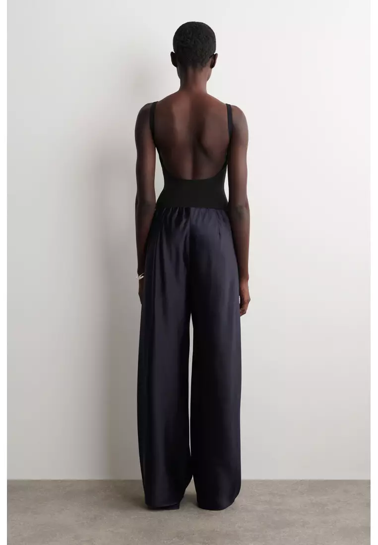 SATIN WIDE-LEG TROUSERS