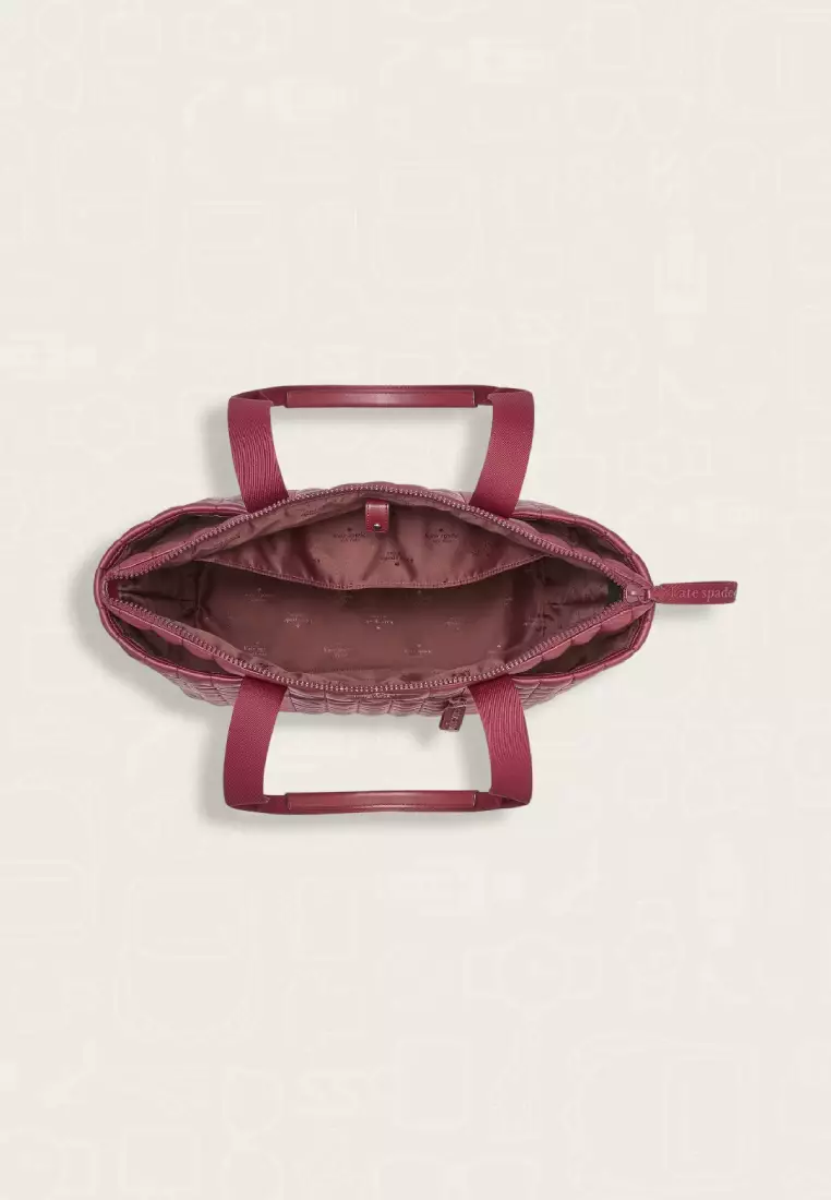 Kate Spade Camden Quilted Extra Large Tote Blackberry Preserves