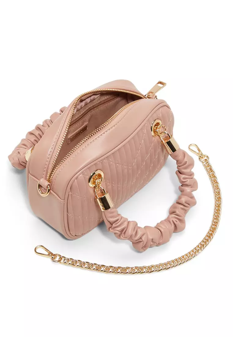 Safira Roushed Top Handle Bag