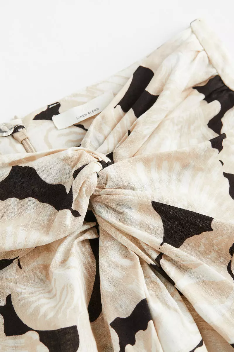 Knot-detail skirt