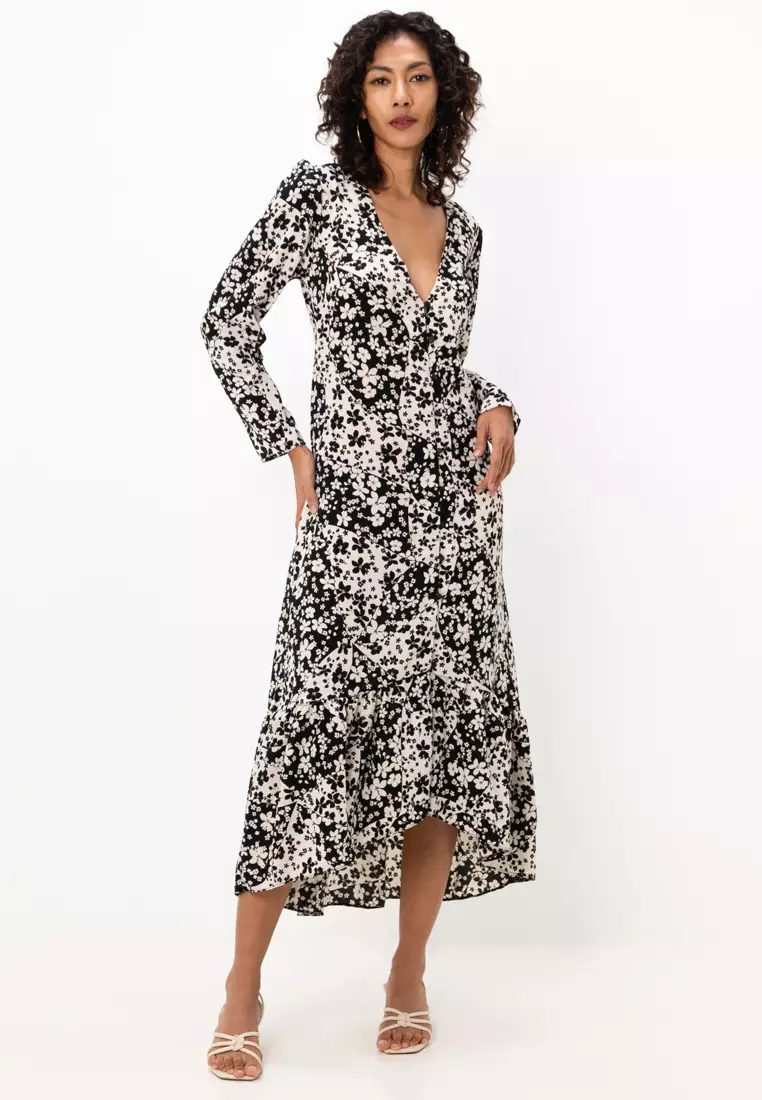 Hi Low Hem Midi Dress