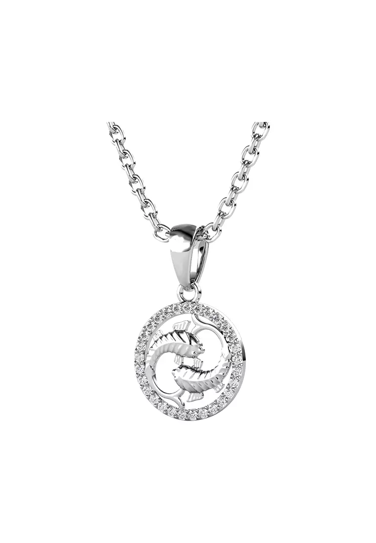 Circlet Pieces Pendant - Kalung Crystal Swarovski by Her Jewellery