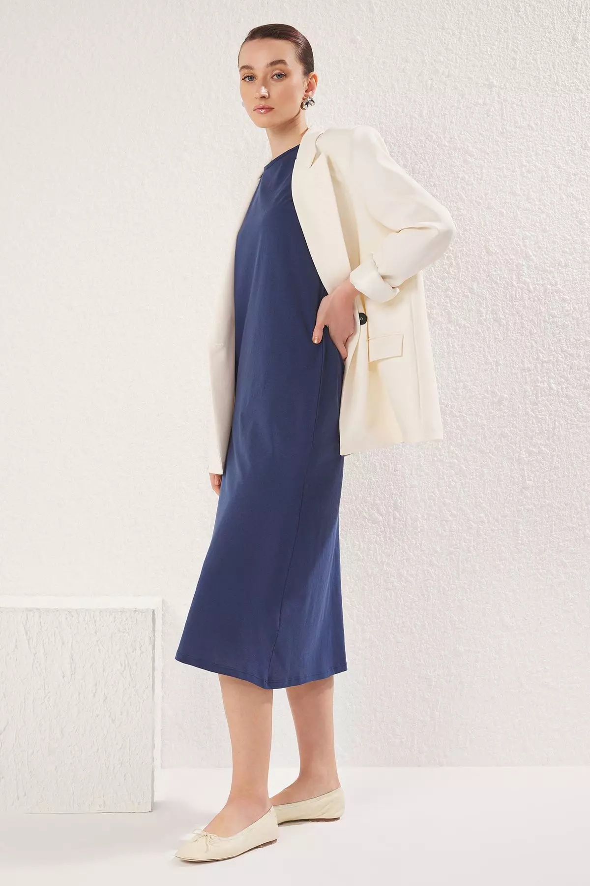 Navy Blue-Khaki 2-Pack 100% Cotton Knitted Lining Underwear Dress TCTAW22UK0110