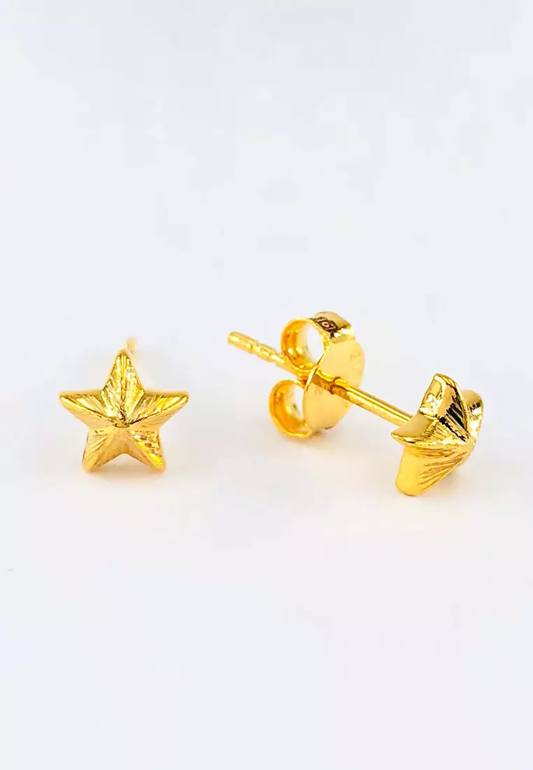 Real gold star deals earrings