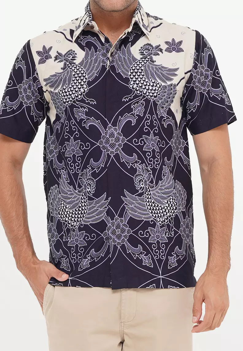 hem kemeja batik lengan pendek rianty batik eksklusive dobby edzard