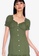 ZALORA BASICS green Flutter Hem Button Front Dress 48EDAAAD8213DDGS_3