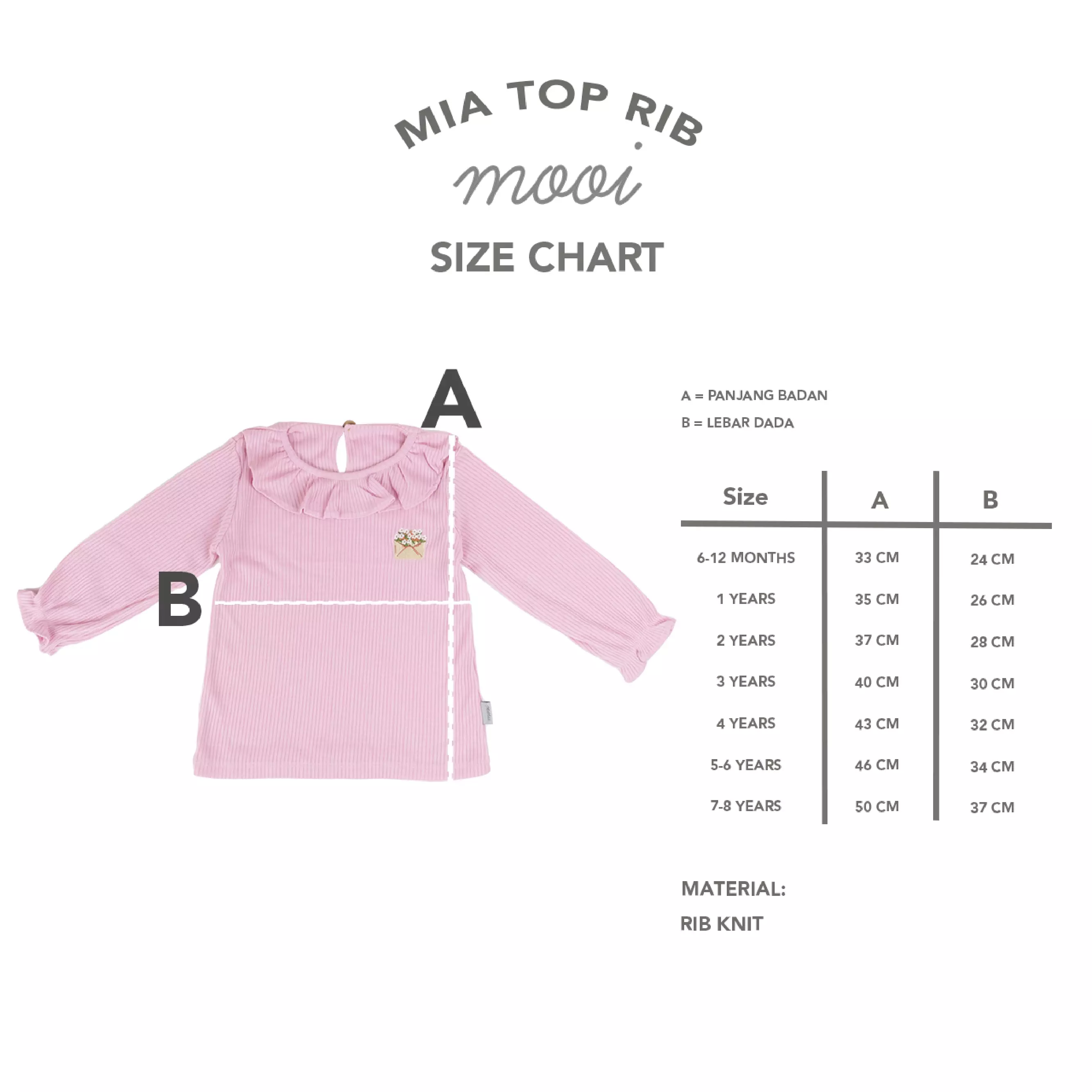 Mooi Atasan Anak Perempuan Mia Top Rib - Green Tea