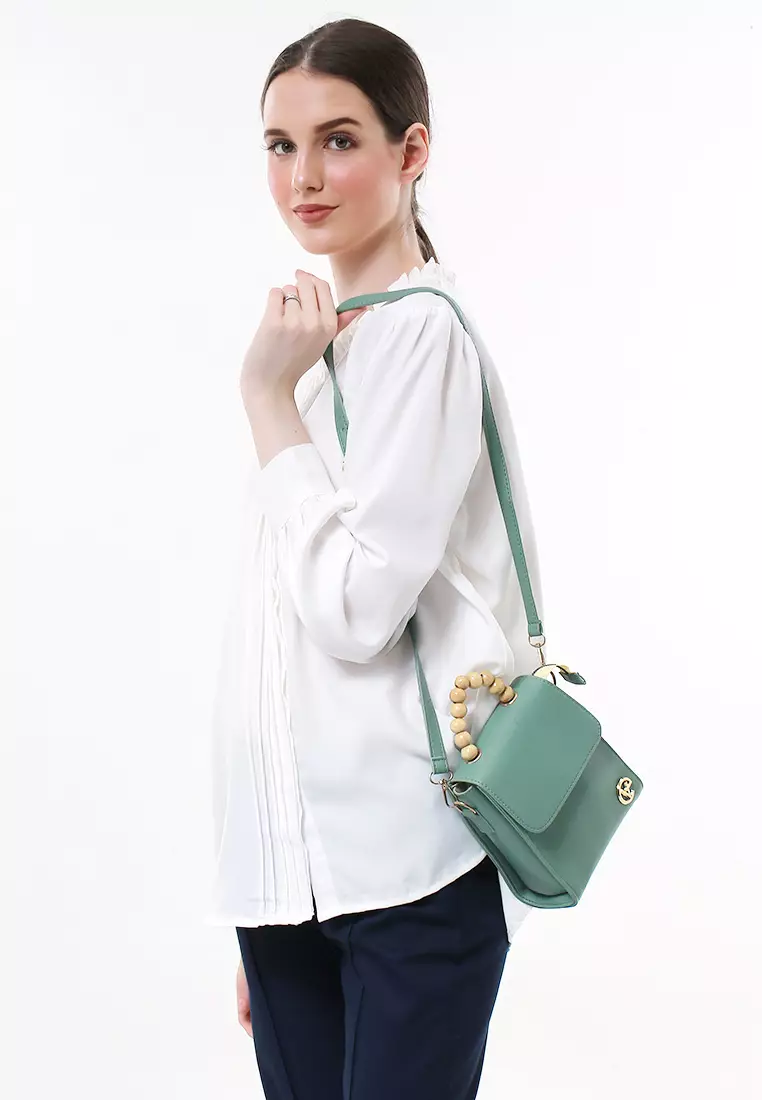 Tamara Tas Manik Mini Desain Simple High Quality - Soft Green