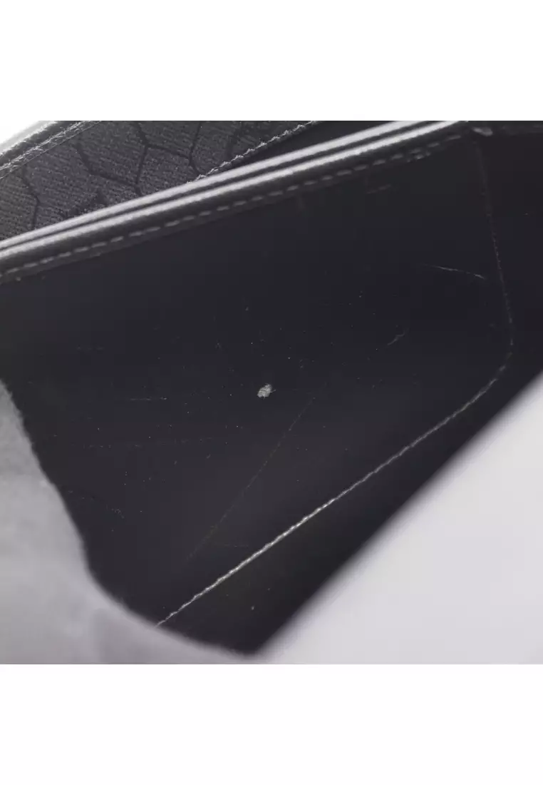 Pre-Loved Christian Dior honeycomb Shoulder bag leather black