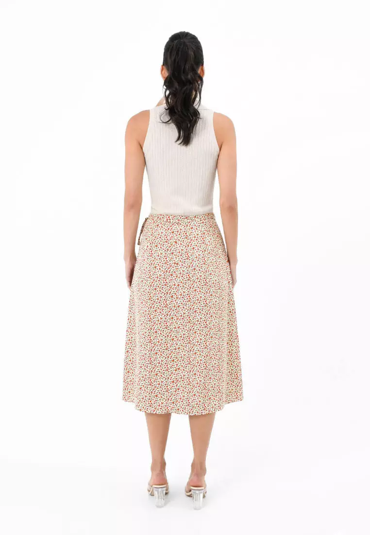 Marigold Buttoned Midi Skirt
