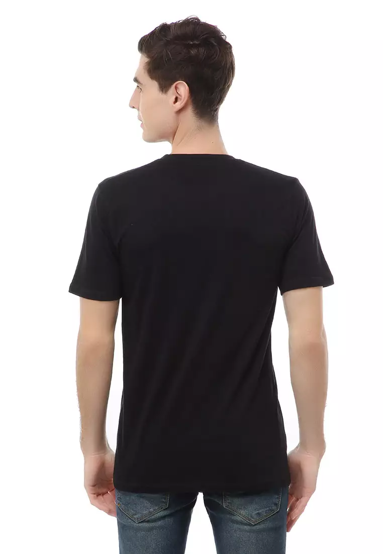 Jack T-Shirt Atasan Kasual Kaos Pria Patung Parody Lengan Pendek Material Cotton ORIGINAL - Black