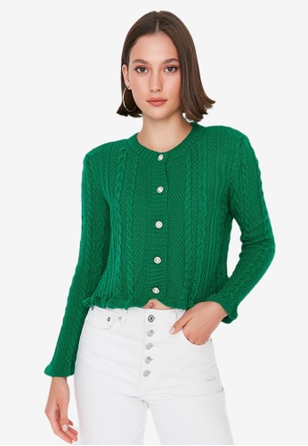 Trendyol green Long Sleeves Knit Cardigan 62638AA85B36C0GS_1