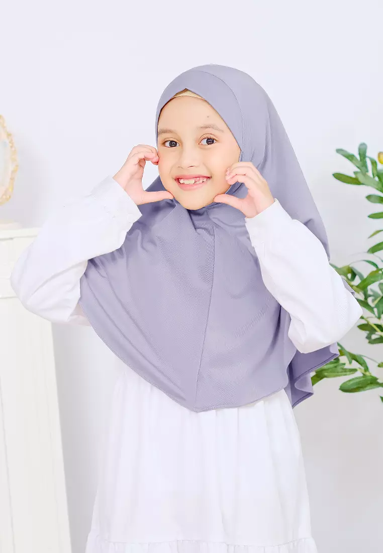 Cotton Bee - Jennaira Bergo Dagu | Hijab Instan Anak Non Pad - L