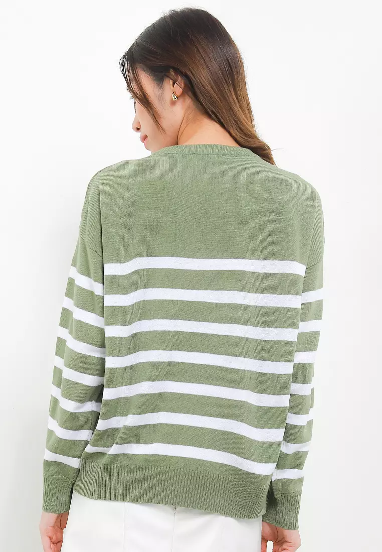 Rua Overiszed Stripe Sweater