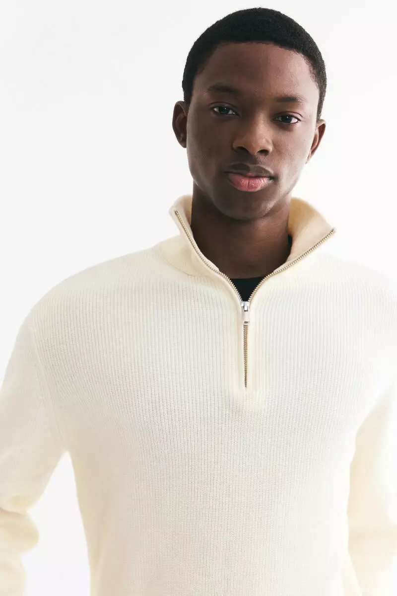 Regular Fit Zip-top jumper
