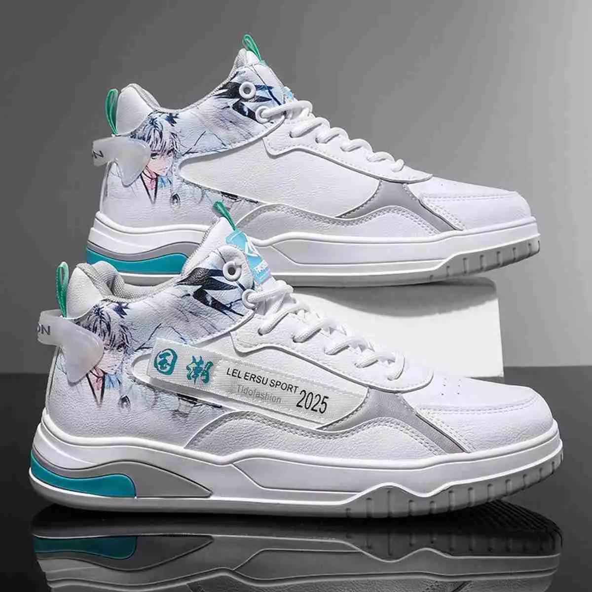 Sepatu Anime Pria Sneakers Motif Kartun Cowok Kece J2029