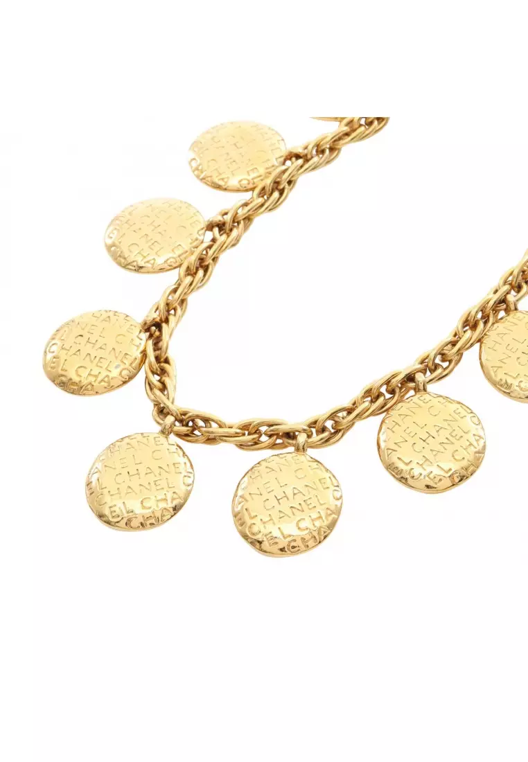 Pre-Loved Chanel mademoiselle necklace GP gold vintage