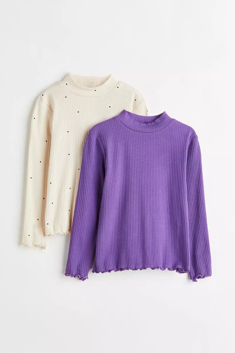 Purple polo neck top hotsell