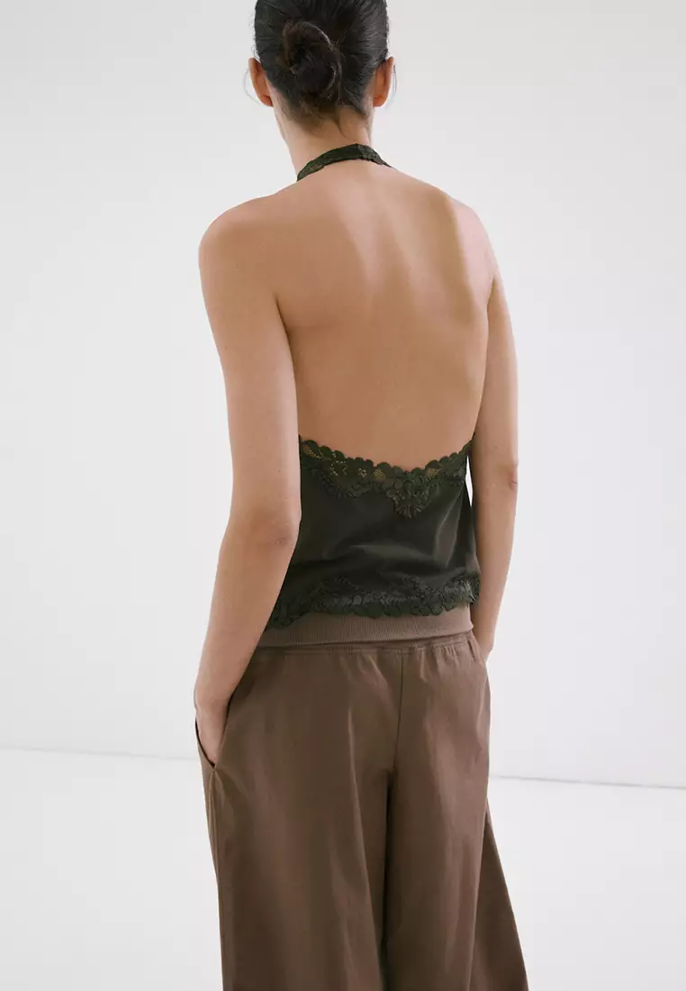 Lace Halter Neck Top