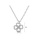 Glamorousky white Fashion and Simple Hollow Four-leafed Clover 316L Stainless Steel Pendant with Cubic Zirconia and Necklace 7605CAC22055AFGS_2