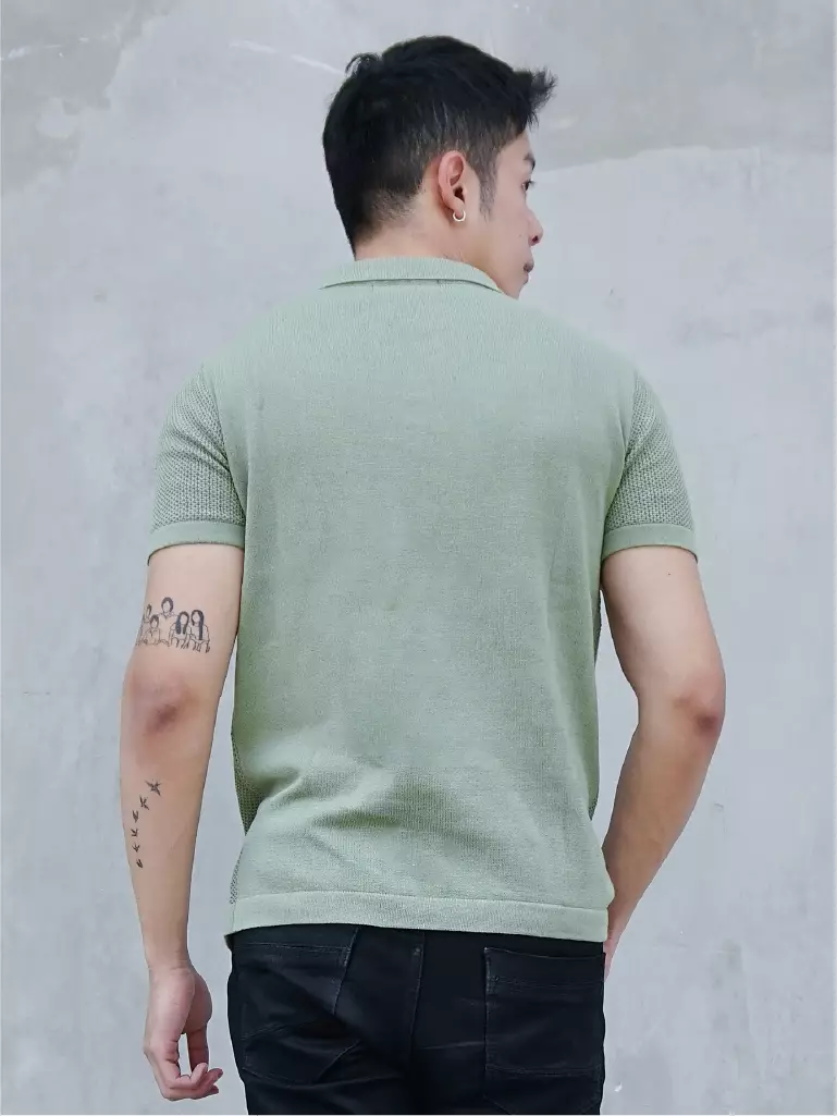 Kale LOUVRE GREEN/ Polo Shirt Pria / Atasan Kaos Polo Rajut Pria / Kaos Pria / Baju Kaos Pria