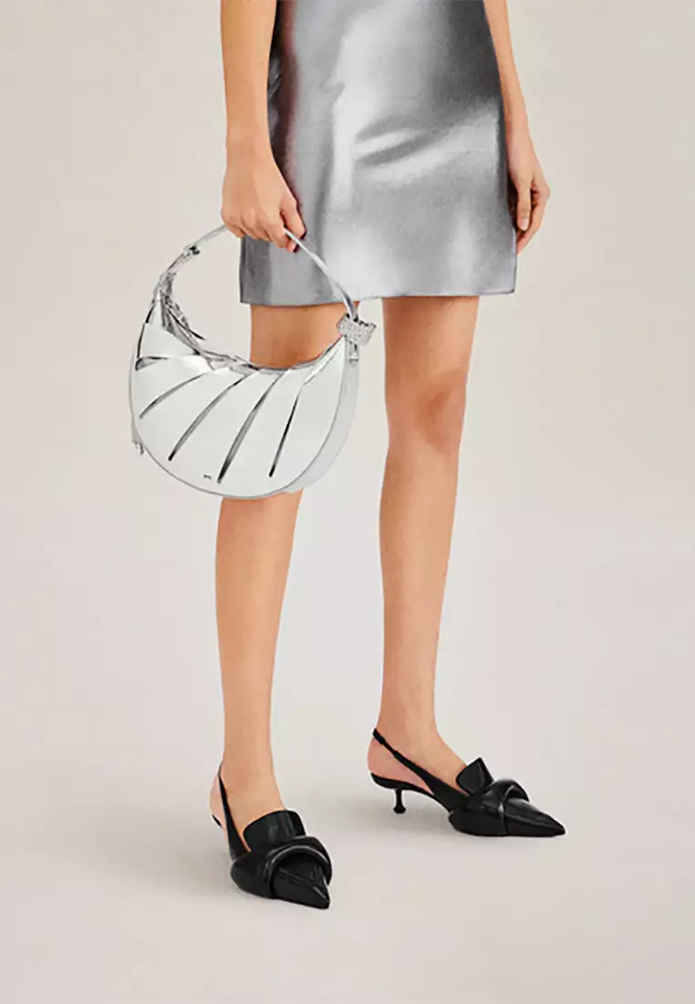 Jana Hollow Out Shoulder Bag - Silver