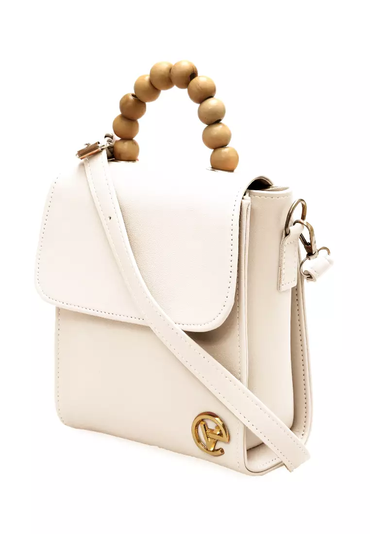 Tamara Tas Manik Mini Desain Simple High Quality - Broken White