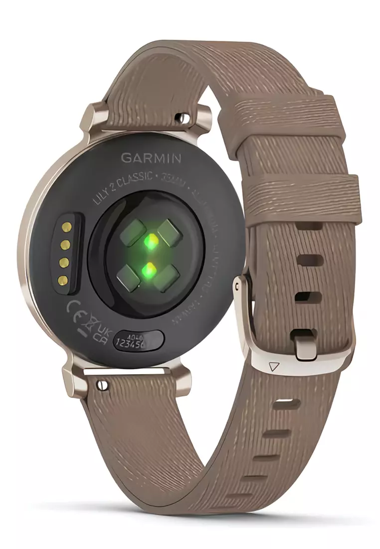 Garmin Lily 2 Classic - Jam Tangan Pintar Wanita - Smart Watch - Cream Gold with Coffee - 010-02839-62