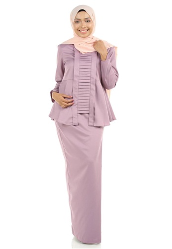 Marzia Kebaya Peplum with Pleats from Ashura in Purple