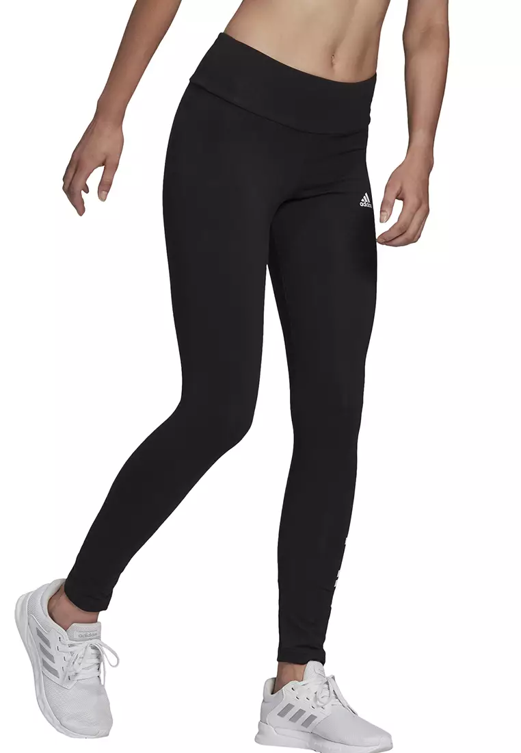 Buy ADIDAS essentials high-waisted logo leggings in Black/White