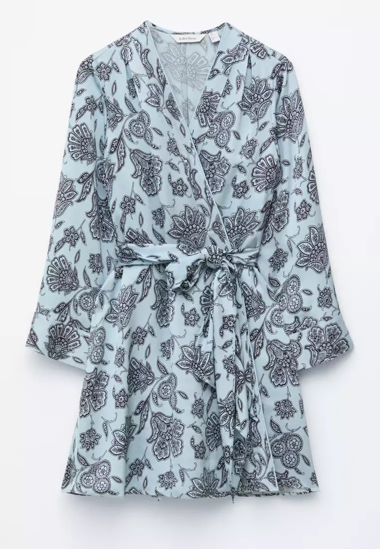 Floral Wrap Mini Dress