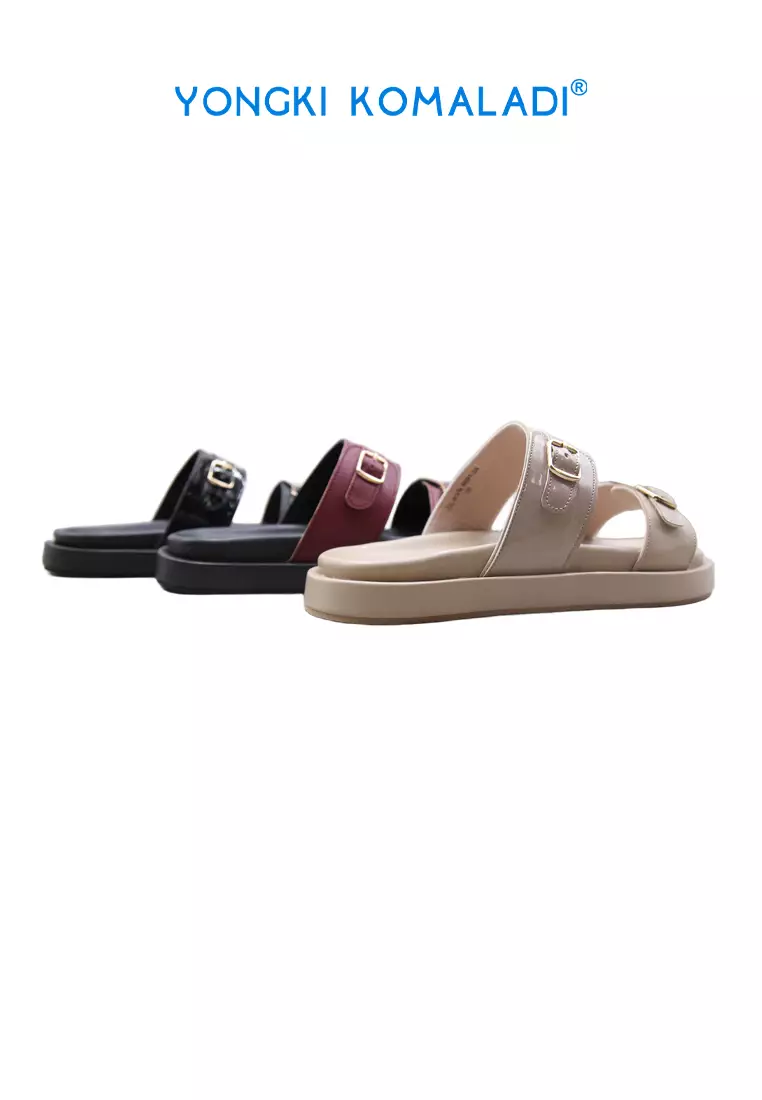 YONGKI KOMALADI SANDAL WANITA OL-KVN4691-24 MAROON