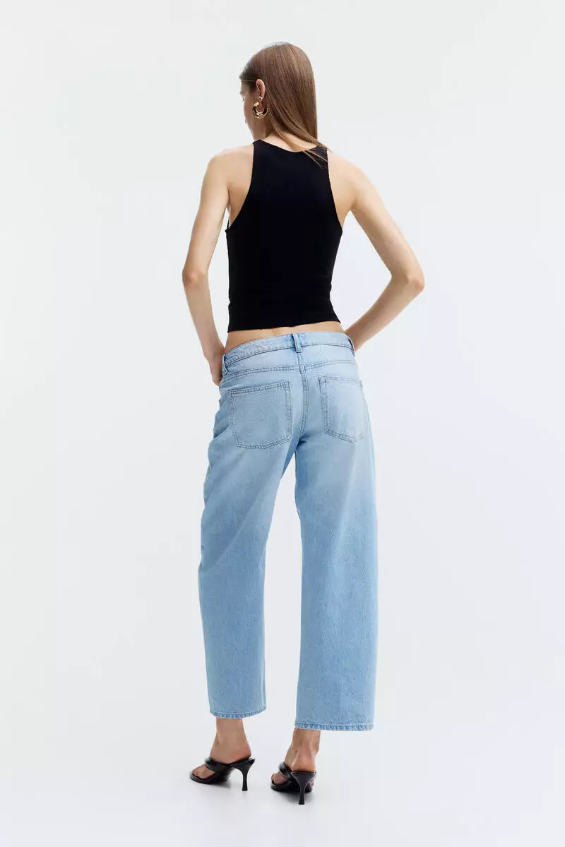 Barrel Regular Waist Ankle Jeans
