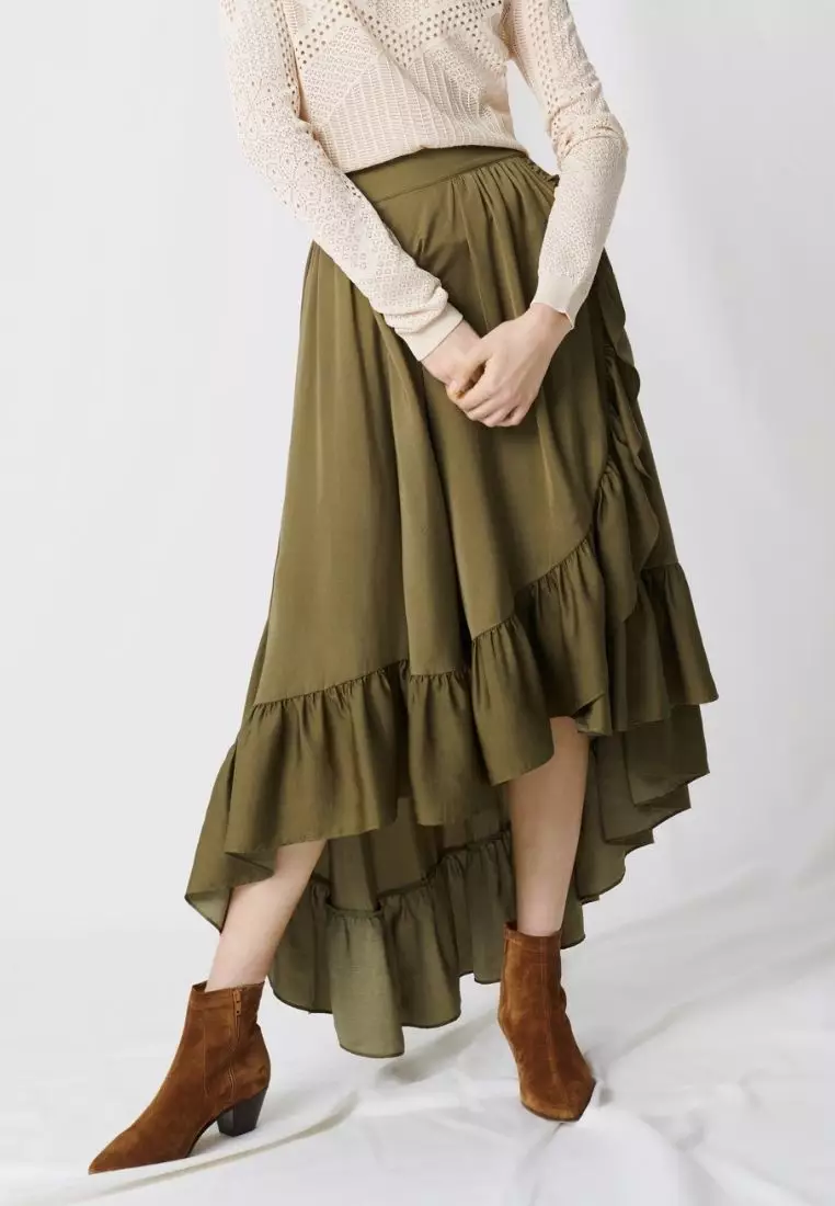 Ruffled boho skirt